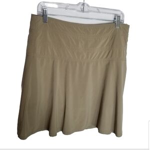 Athleta Everyday Skort Women's 10 Tan Khaki Golf Tennis Pickleball Shorts Skirt